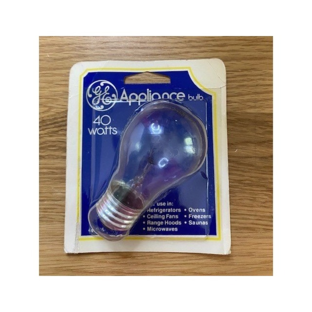 Vintage GE General Electric Appliance Bulb 40 Watt 120V Clear Light Bulb New